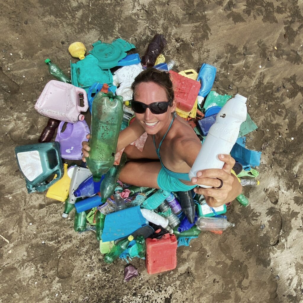 every day plastic waste items collected on a beach in Panama